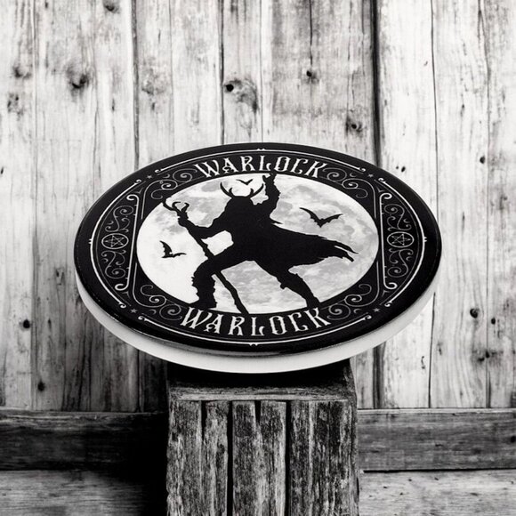 Alchemy Gothic “Witch & Warlock” Mug Set – Bone China Cups + Matching Coasters - Picture 5 of 10